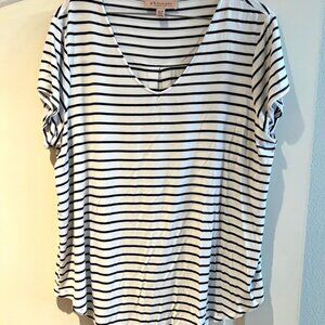 Philosophy Woman Black/White Stripe Top